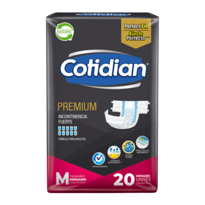 Cotidian Premium Incontinencia Fuerte 20 Unidades